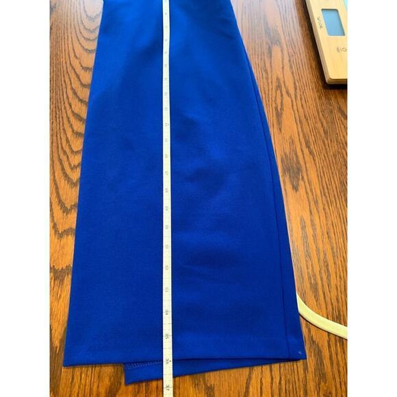 Eliza J Cobalt Blue Flutter Sleeve Knee Length Dress Career Wedding Guest 8P - Picture 11 of 11